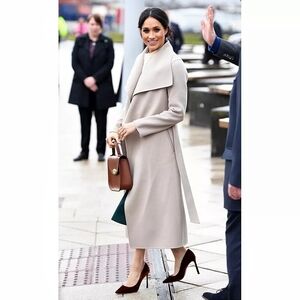 Mackage Loni Long Line Light Weight Wool Wrap Jacket Coat